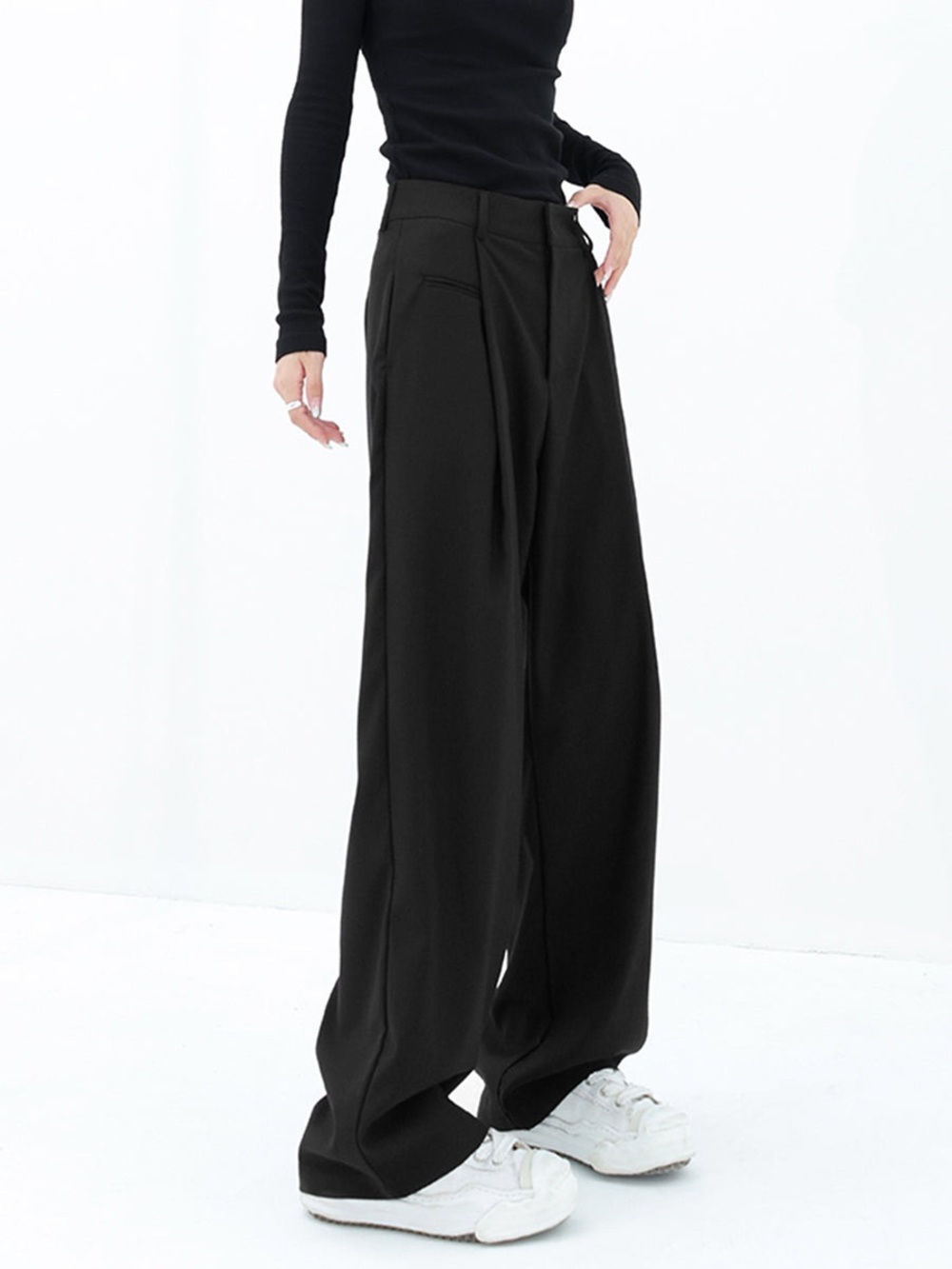 Commense Basic Baggy Wide Leg Dress Pants - Picture 3 of 4
